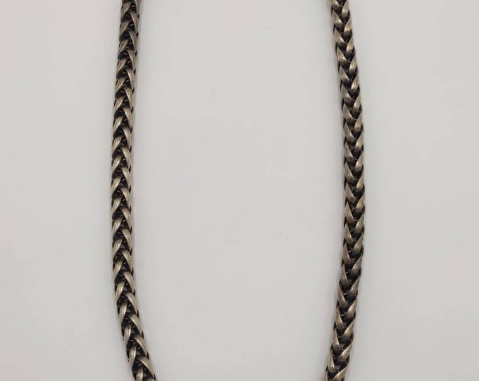 Soild Silver Vintage Tibeten Lucky Dargon Head Old Chain Necklace