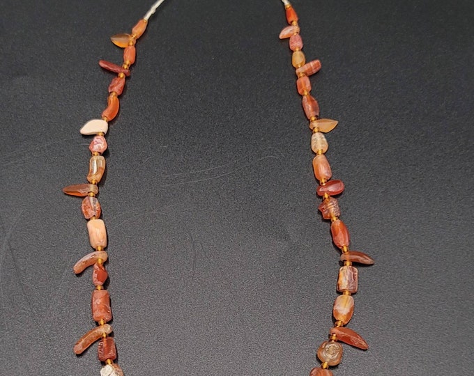 Ancient Roman's Dynasty Red Carnelian Agate Jewelry Antique Beads Old Necklace