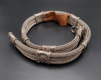 Antique Old Silver Mid Eastern Afghanistan Silver Belt