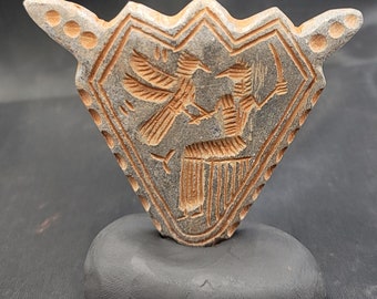 Ancient 100 BC Amulet Pendant With King And Bird Intaglio
