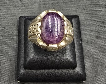 Soild Silver Antique Authentic Ring With Natural Afghani Ruby Gemstone