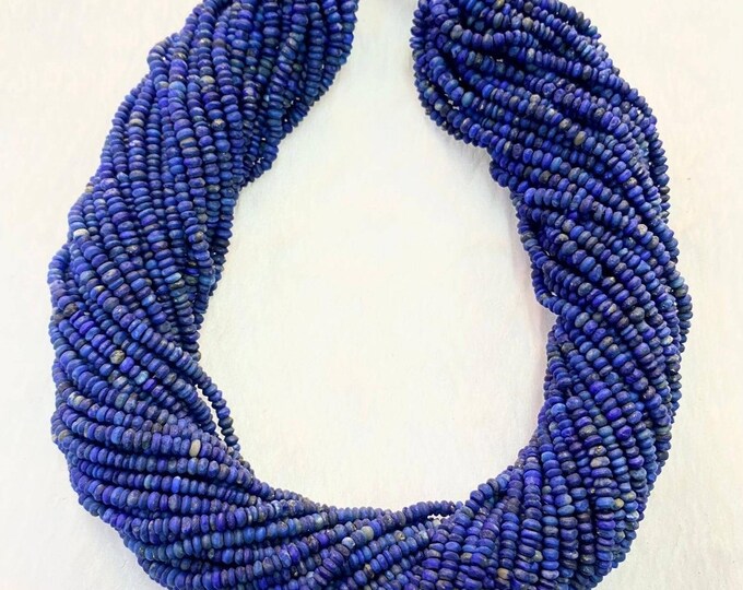 1 Strand 36Cm Natural Lapis Lazuli Tinny Small Seed Round Blue Heishi Top High Quality Gemstone 1-2mm Spacer Loose Bead Jewelry Supplies