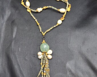 Beautiful Quality Original Natural Jade Stone Mughal Design Vintage Necklace