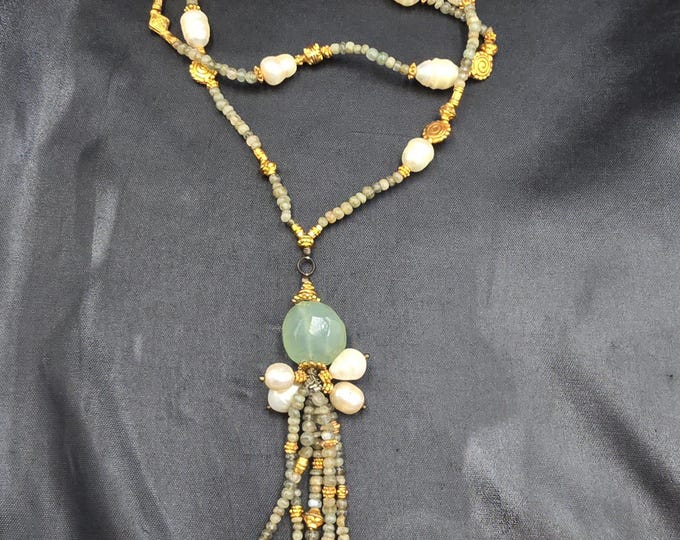 Beautiful Quality Original Natural Jade Stone Mughal Design Vintage Necklace