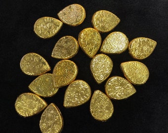 20k Gold Over Silver Beautiful Shape Vintage Beads 20mm Spacers For Making Jewelry Finding Like Pendant Earrings Necklace Or Barclets