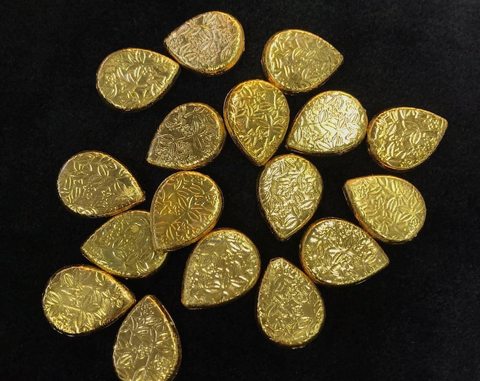 20k Gold Over Silver Beautiful Shape Vintage Beads 20mm Spacers For Making Jewelry Finding Like Pendant Earrings Necklace Or Barclets