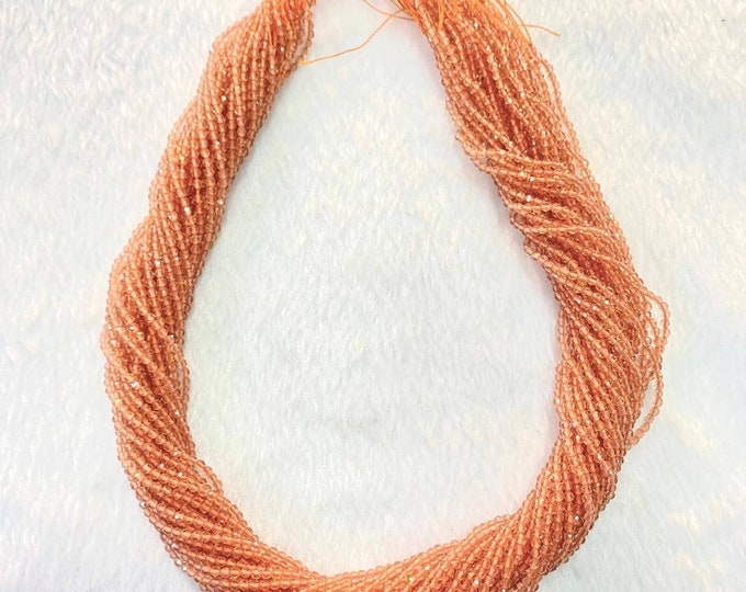 1 Strand 36Cm Natural Orange Toppaz Tinny Small Beads Top High Quality Gemstone 1-2mm Spacer Loose Bead Jewelry Supp