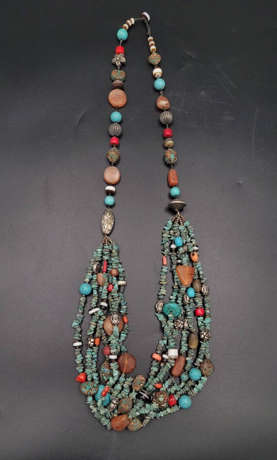 Vintage Beautiful Natural Tibetan Old Turquoise C… - image 3