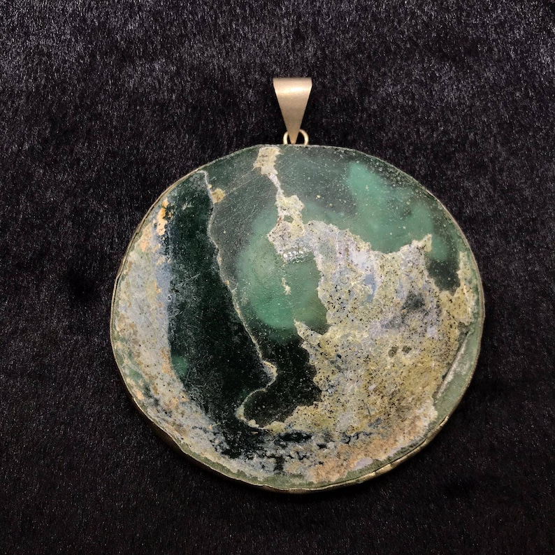 Wonderful Ancient Roman Glass Cicra 3rd Century Pendant With Super Patina