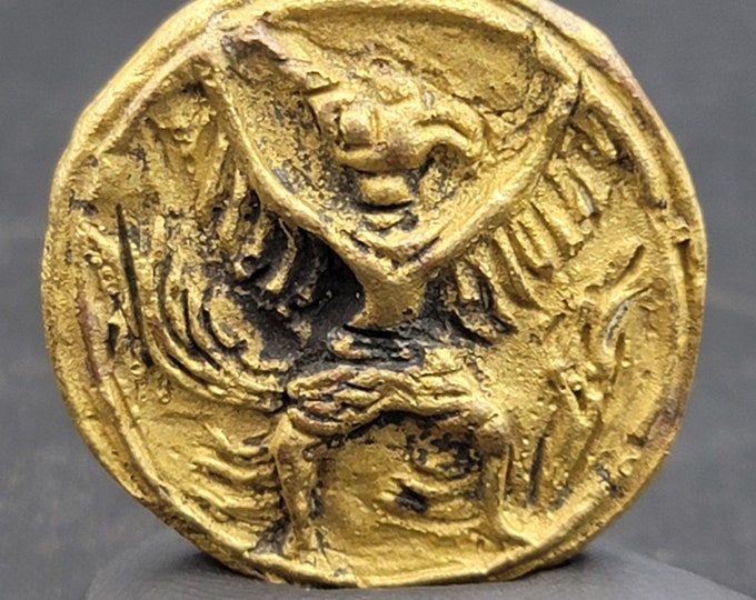 Ancient Old Pyu Temple Gold Over Silver Rare Coin Antique Coin