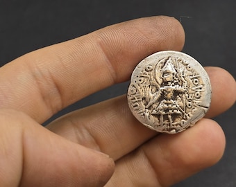 Antique Silver Greek Empire Coin: 14th-18th Century