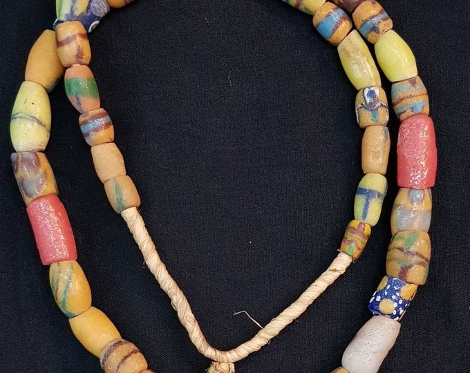 Unique QualityAncient Gabree Stone African Beads Wonderful Old Strand Necklace