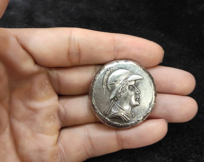 Cicra 3rd Century Soild Antique Silver Roman Empire King Alexander The Great Quality Coin