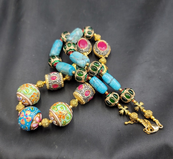 Gorgeous Mughal Design Natural Ruby Beads Gemston… - image 6