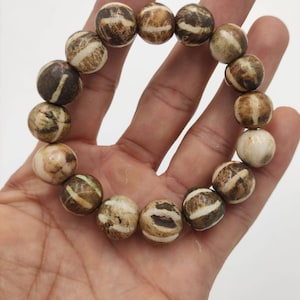 Ancient Pyu Bracelet Etched Agate Beads Natural Old Lucky Stone