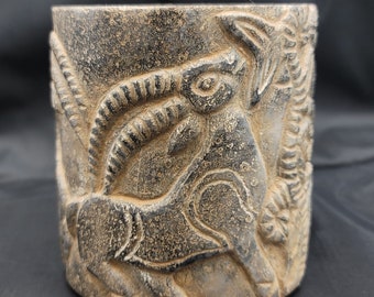 Ancient Old Near Eastern Antiques Jirof Civilization Chorlite Stone Vase