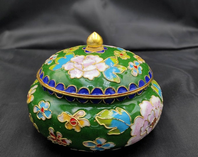 Unique Vintage Antique Morocco Silver Gold Gulding Enameled Old Box / Pot 18th Century