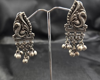 Beautiful Unique Sterling Silver Vintage Bird Earrings With Dangling Earrings Antique Earrings Silver Earrings Vintage Earrings