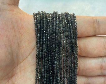 Labradorite Tiny Gemstone Beads: 1-2mm Jewelry Spacer Beads (36cm Strand)