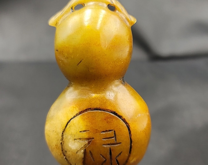 Beautiful Antique Natural Agate Stone Tibetan Agate Pumpkin Amulet Pendant