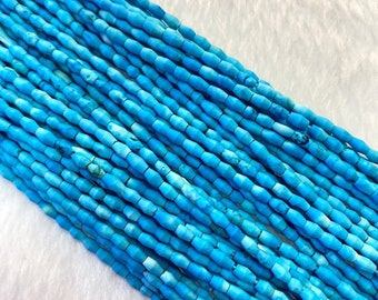 1 Strand Natural Turquoise Bicone Shape Beads Strand Making Jewelry Supplies Necklace And Bracelet Etc 3-4mm Lose Beads