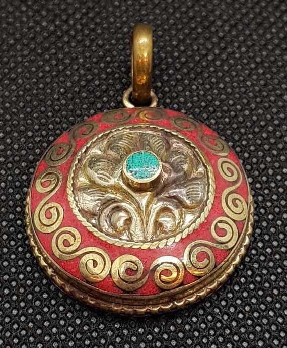 Medieval Beautiful Handicraft Brass Turquoise And… - image 2
