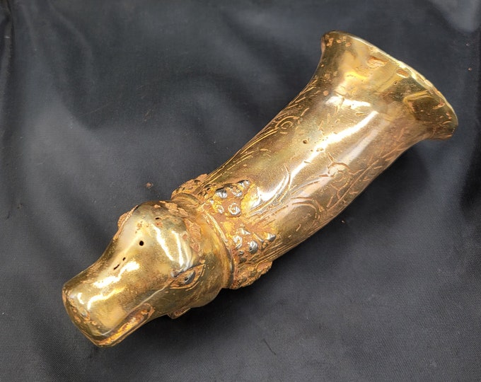 Greek Empire 3rd-4th Century Antique Gold Gulit Beautiful Cow Head Raython