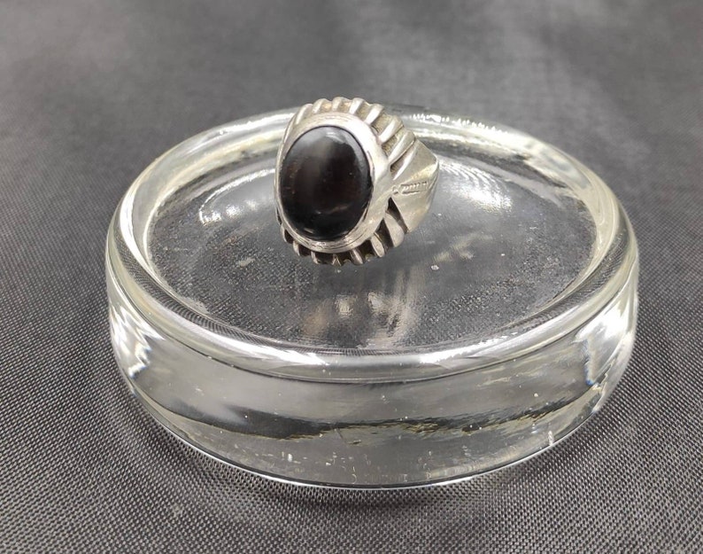 Vintage Old Medival Silver Ring With Natural Ancient Agate Stone