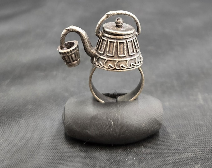 Unique Vintage Tibetan Silver Handmade Beautiful Adjustable Ring