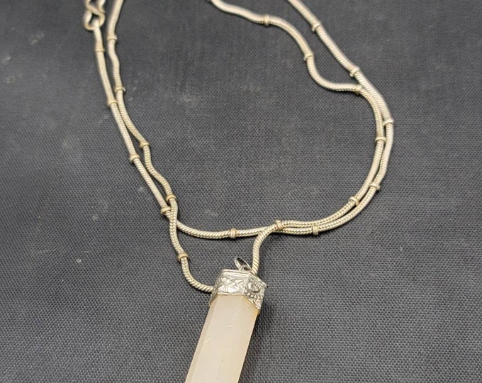 Natural High Grade Quality Pink Rose Quartz Gemstone Pendant With Silver Chain