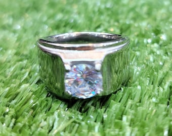 Soild Silver Vintage Afghan Old Ring With Natural Toppaz Gemstone
