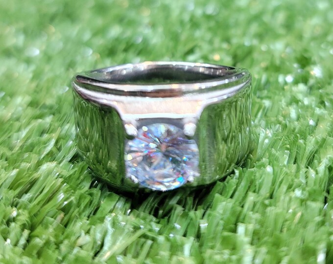 Soild Silver Vintage Afghan Old Ring With Natural Toppaz Gemstone
