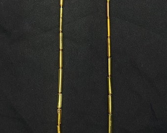 Ancient Old Glass Tube Shape Afghanistan Old Beads Necklace Strand