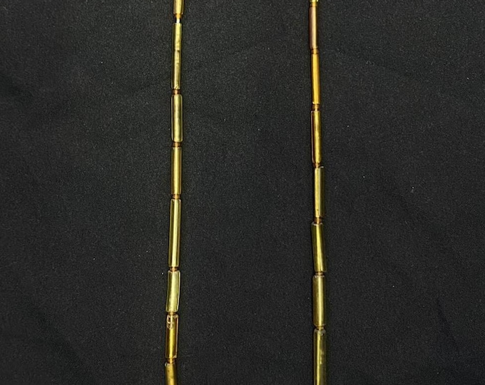 Ancient Old Glass Tube Shape Afghanistan Old Beads Necklace Strand
