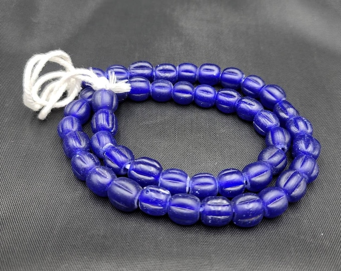 Roman Antiquities Old Ancient Antique Melon Shaped Glass Jewelry Beads Necklace