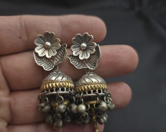 Beautiful Vintage Tribal Handmade Authentic Silver Wonderful Dangling Earrings
