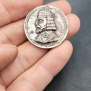 Moneta d&#39;argento dell&#39;antico Impero Romano: moneta antica massiccia