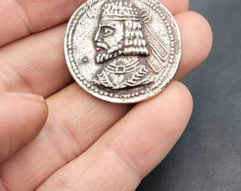 Ancient Roman Empire Silver Coin: Antique Solid Coin