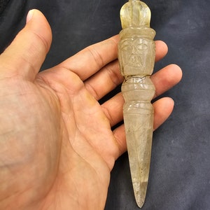 Antique Himalayan Clear Crystal Quartz Purbha - Tibetan Temple