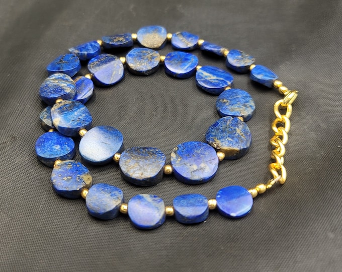 Beautiful Vintage Lapis Lazuli Stone Beads Necklace From Afghanistan Lapis Lazuli Stone Necklace