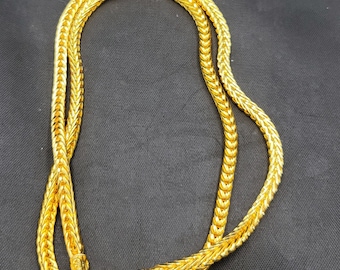 Beautiful Vintage Silver Gold Gulding Handmade Chain
