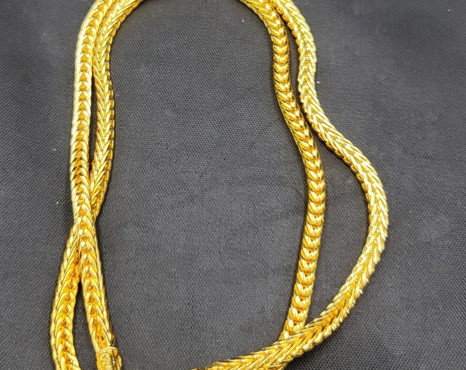 Beautiful Vintage Silver Gold Gulding Handmade Chain