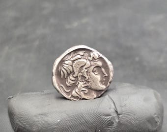 Ancient Greek Empire Silver Coin: 3rd-6th Century King Coin