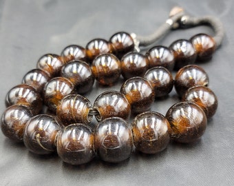 Ancient Naga-Land Garnet Stone Bead Necklace (62cm)