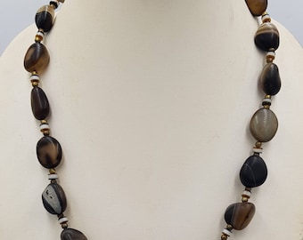 Beautiful Antique Sulimani Agate Banded Unshape Beads Necklace