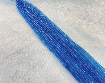Blue Topaz Tiny Beads 1-2mm, 36cm Strand, Jewelry Supply