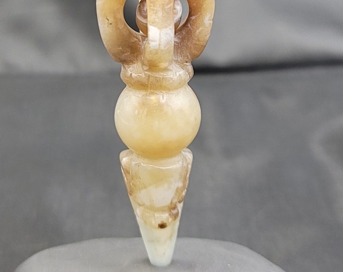 Ancients Indo Himalayan Old Agate Dorje Pendant Amulet