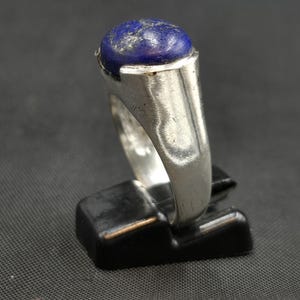Sterling Silver Vintage Handmade Authentic Ring With Natural Lapis Lazuli Stone
