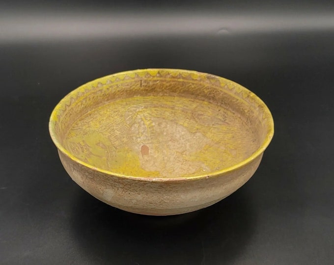 Unique Color Art Deco Museum Quality Ancient Ceramic Bowl With Amizing Art Deco Near Eastern