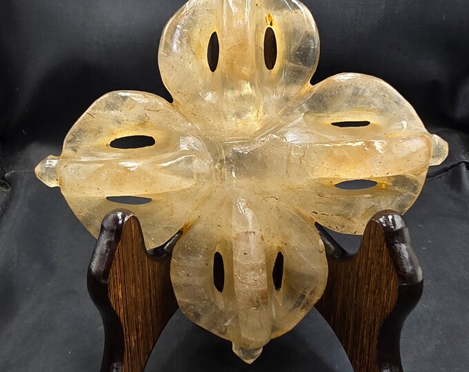Unique Ancient Clear Crystal Tibeten Big Dorje Huge Purba Himalaya Crystal Art Deco Museum Quality